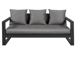 MYLIA Loungeset-Tuinsalon Molokai In Aluminiun: Driezitsbank, 2 Fauteuils, Salontafel