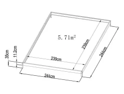 EXPERTLAND Tuinkas-Tuinserre Van Polycarbonaat Anissa Met Basis - 5,9 M - Antraciet