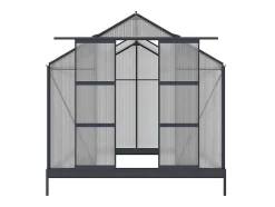 EXPERTLAND Tuinkas-Tuinserre Van Polycarbonaat Anissa Met Basis - 5,9 M - Antraciet