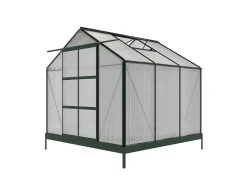 EXPERTLAND Tuinkas-Tuinserre Van Polycarbonaat Anissa Met Basis - 5,9 M - Groen