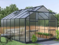 EXPERTLAND Tuinkas-Tuinserre Van Polycarbonaat In 13M Kalida - Antraciet