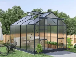 EXPERTLAND Tuinkas-Tuinserre Van Polycarbonaat 7.5 M Greenea Ii - Antraciet