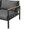 MYLIA Loungeset-Tuinset Van Aluminium: Een Tweezitsbank, Twee Fauteuils En Een Salontafel Van Vairao Van