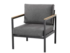 MYLIA Loungeset-Tuinset Van Aluminium: Een Tweezitsbank, Twee Fauteuils En Een Salontafel Van Vairao Van