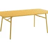 MYLIA Tuinset-Tuintafel D160 Cm Van Metaal - Mosterdgeel - Mirmande Van