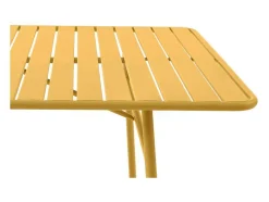 MYLIA Tuinset-Tuintafel D160 Cm Van Metaal - Mosterdgeel - Mirmande Van
