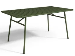 MYLIA Tuinset-Tuintafel Van Metaal - L160 Cm - Kaki - Mirmande