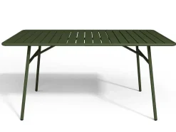 MYLIA Tuinset-Tuintafel Van Metaal - L160 Cm - Kaki - Mirmande