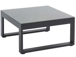 MYLIA Loungeset-Tuinzithoek Van Aluminium: Salontafel En Hoekbank Met Afneembare Hoek 6 Personen - Antraciet - Palaos Ii