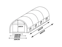 EXPERTLAND Tuinkas-Tunnelkas Ipomea 12M - L400 X L300 X H200 Cm
