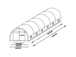 EXPERTLAND Tuinkas-Tunnelkas Ipomea 18M - L600 X L300 X H200 Cm
