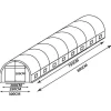 EXPERTLAND Tuinkas-Tunnelkas Met Stalen Structuur Ipomea 24M - L800 X B300 X H200 Cm
