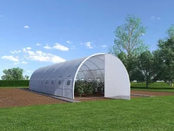 EXPERTLAND Tuinkas-Tunnelkas Met Structuur Van Staal En Deur 24 M - L300 X B800 X H200 Cm - Alocasia