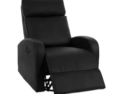 Vente-unique Fauteuil Met Holle Rugleuning-Tv-Fauteuil Mcw-A54 Premium, Kunstleer Zwart