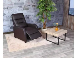 Vente-unique Fauteuil Kunstleer-Tv-Fauteuil Mcw-K52, Bruin