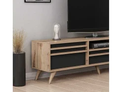 EPIKASA Tv-Meubel-Tv-Meubel Hira - Zwart - 180X35X48 Cm -