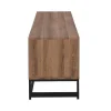Vente-unique Tv-Meubel-Tv-Meubel Met 3 Deuren En 2 Nissen - Mdf - Naturel En Zwart - Caratana