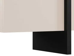 Vente-unique Tv-Meubel-Tv-Meubel Met 4 Deuren Van Mdf - Beige En Zwart - Luvonia