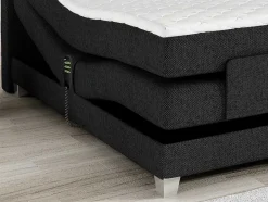 Palacio Elektrisch Relaxatiebed-Tweepersoons Boxspring Met Elektrische Bedbodem + Matras En Dekmatras Castel Van - 2X80X200 Cm - Antraciet