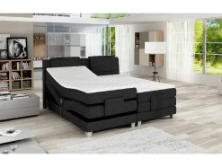Palacio Elektrisch Relaxatiebed-Tweepersoons Boxspring Met Elektrische Bedbodem + Matras En Dekmatras Castel Van - 2X80X200 Cm - Antraciet