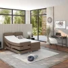 Palacio Elektrisch Relaxatiebed-Tweepersoons Boxspring Met Elektrische Bedbodem + Matras En Dekmatras Castel - 2X80X200Cm - Beige Stof