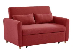 Vente-unique Scandinavisch-Tweezits Bedbank Van Stof Ayla - Rood