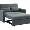 Vente-unique Scandinavisch-Tweezits Bedbank Van Stof Ayla - Grijs