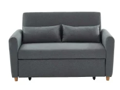 Vente-unique Scandinavisch-Tweezits Bedbank Van Stof Ayla - Grijs