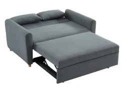 Vente-unique Scandinavisch-Tweezits Bedbank Van Stof Ayla - Grijs