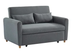Vente-unique Scandinavisch-Tweezits Bedbank Van Stof Ayla - Grijs