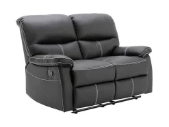 Vente-unique Aanbiedingen: Zitbank & Fauteuil-Tweezits Relaxbank Canby - Kunstleer - Zwart