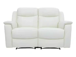 Vente-unique Relaxbanken Met Manuele Relaxfunctie-Tweezits Relaxbank Evasion Van Leer - Ivoorwit