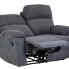 Vente-unique Relaxbanken Met Manuele Relaxfunctie-Tweezits Relaxbank Van Stof Tolzano - Antraciet
