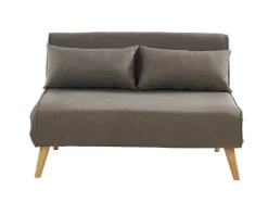 Vente-unique Tweezitsbank-Tweezits Slaapbank Posio Van Stof - Taupe
