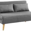 Vente-unique Scandinavisch-Tweezits Slaapbank Posio Van Stof - Grijs