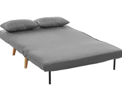 Vente-unique Scandinavisch-Tweezits Slaapbank Posio Van Stof - Grijs
