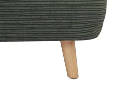 Vente-unique Scandinavisch-Tweezits Slaapbank Van Fluweel Ribstof Palula - Donkergroen