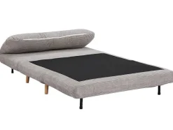 Vente-unique Scandinavisch-Tweezits Slaapbank Van Fluweel Ribstof Palula - Lichtgrijs