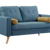 Vente-unique Scandinavisch-Tweezitsbank Tatum Van Stof - Blauw