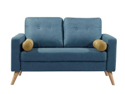 Vente-unique Scandinavisch-Tweezitsbank Tatum Van Stof - Blauw