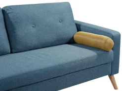 Vente-unique Scandinavisch-Tweezitsbank Tatum Van Stof - Blauw