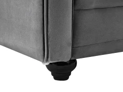 Vente-unique Tweezitsbank-Tweezitsbank Van Antracietkleurig Velours Chesterfield