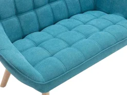 Vente-unique Scandinavisch-Tweezitsbank Van Stof Caserta - Blauw