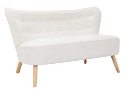 Vente-unique Scandinavisch-Tweezitsbank Van Witte Bouclestof Locarno