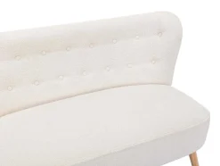 Vente-unique Scandinavisch-Tweezitsbank Van Witte Bouclestof Locarno