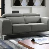 Vente-unique Kunstleren Zitbank-Tweezitsbank Wanaka Van Kunstleer - Grijs
