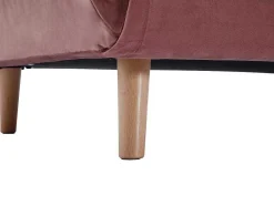 Vente-unique Klik-Klak En Bz Slaapbank-Tweezitsslaapbank Van Poederroze Velours Uribia
