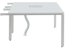 Workēa Kantoormeubilair-Uitbreiding Voor Bureau Bank 2 Personen - Wit - L120 Cm - Downtown