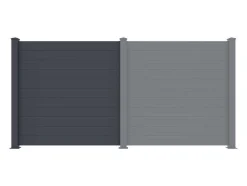 EXPERTLAND Afscherming En Omheining-Uitbreiding Voor Het Hek H182 X L178,3 Cm In Donkergrijs Aluminium - Otavio