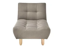 Vente-unique Chaise Longue-Uitklapbare Chaise Longue Van Taupegrijze Stof Esteban